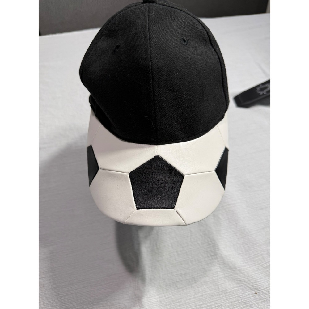 Soccer Ball Baseball Cap Black White Football Peak Adjustable Cotton Hat Novelty